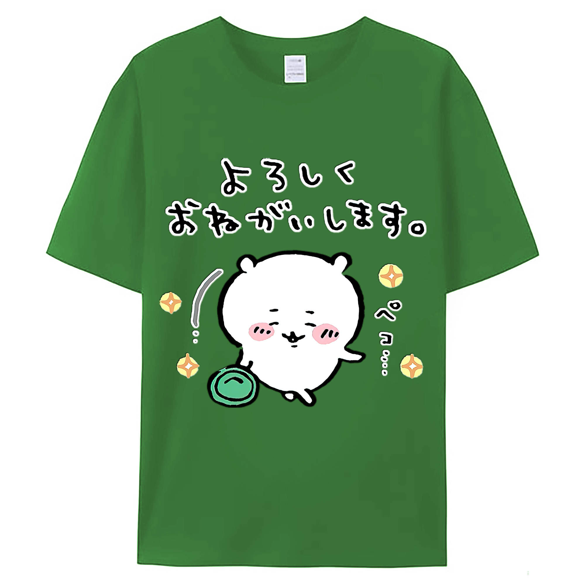 （画像用） ちいかわ ちいかわ Chii-kawa chiikawa レディースカジュアルプリントTシャツ（綿100％）